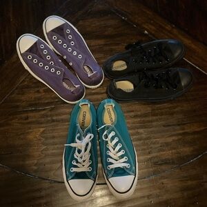 Converse Bundle - Purple, Black, Teal Womens Converse Sneakers